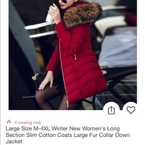 Down Jacket with fur collar